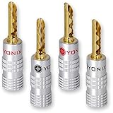 8 x Yonix High End Bananenstecker | Tube | vergoldet | BSY-245