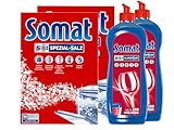 Somat 5in1 Spülmaschinenpflegeset – 2 x Spezial-Salz (1,2 kg) & 2 x...