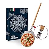 Blumtal Pizzaschieber 30,5x30,5 cm Fläche und abnehmbarem Holzgriff 85 cm -...
