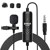 SYNCO Lavalier Mikrofon, Ansteckmikrofon Omnidirektional Clip-on Microphone mit...