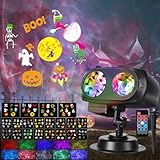 Litake Halloween Projektor Aussen,4/6/8 Mustermodi 15W 20 Folien Projektor...