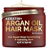 SUNATORIA Neue Arganöl-Haarmaske mit Keratin – Haarspülung für trockenes,...