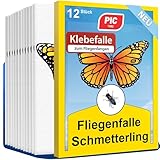 PIC Fliegenfalle Innenbereich – 12x Fliegenfänger für Fenster, Effektive...