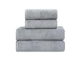 METİSTEX Luxus Handtuch-Set 4-teilig, 100% Baumwolle, 2 Badetücher 70 x 140 cm...