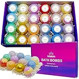 24 Stück Badebomben Geschenk, Bio-Badekugeln mit natürlichen Inhaltsstoffen...