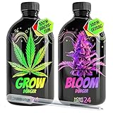 HOMEGROW24 Cannabis Dünger Duo - Grow und Bloom Flüssig NPK Pflanzendünger...