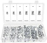 Nietmuttern-Sortiment Blindnietmuttern Satz aus Aluminium/Gewinde Einsätze M3...