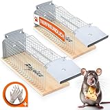 RAPIZZ Rattenfalle Lebend 2 Stück Groß - 30cm Länge Inkl....