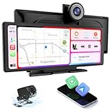 10,26 Zoll Carplay und Android Auto Display mit Wireless CarPlay & Android Auto,...