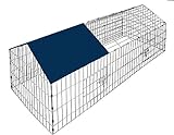 CADOCA® Freilaufgehege 180x75x75cm Sonnenschutz Auslauf Garten Kaninchenstall...