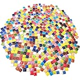 500 g quadratische Keramik-Mosaikfliesen, 500 Stück, 1 x 1 cm, handgefertigt,...