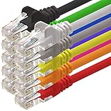 Netzwerkkabel Cat 6 10-Farben - 1m - (Set) - CAT6 Ethernet Kabel Lankabel 1000...