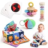 LZDMY Baby Spielzeug 0-6 Monate, 5-in-1 Montessori Spielzeug Regenmacher,...