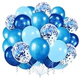Luftballons Blau,100 Stück Ballons Blau,Konfetti Helium Ballons,Dunkelblau...