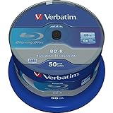 Verbatim BD-R SL Blu Ray Rohlinge, Datalife Blu Ray Disc mit 25 GB...