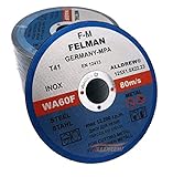 10x Extra Dünnen 125 x 1 mm Trennscheibe für Metall, Stahl, INOX // ALLDREW...