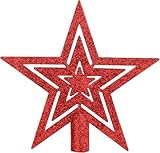 DERAYEE Glitzernde Weihnachtsbaumspitze,Stern Weihnachtsbaumschmuck Baumspitze...