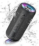 Ortizan Bluetooth Lautsprecher mit Licht, Musikbox Tragbarer Bluetooth Box mit...