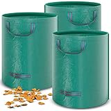 Alaskaprint Gartensack 3x Laubsack Gartenabfallsack stabil selbststehend mit 4...