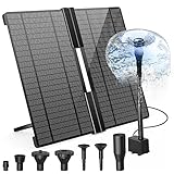 AMZtime Solar Springbrunnen für Außen Aufrüstung 20W Falten Solar Teichpumpe...