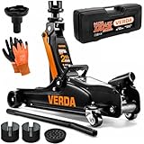 Verda Hydraulischer Wagenheber 2,5T 85-365 mm + 3X Gummiauflage + Koffer +...