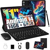 Tablet, Android Tablet 11 Zoll mit 14GB RAM + 64GB ROM (1TB TF), Octa-Core,...