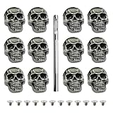 XFSRG Totenkopf Nieten Set Schraubnieten für Leder Jacken Taschen Stiefel Skull...
