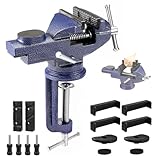 Tischschraubstock, 7,6 cm Schraubstock Universal drehbar 360° Arbeit...