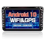AWESAFE Android 10 Autoradio für VW Skoda Seat, 2 DIN 8 Zoll Touchscreen...