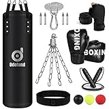 Odoland Boxsack Set Ungefüllt mit Boxsack Erwachsene 100cm, Boxhandschuhe 12oz,...