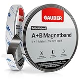 GAUDER Typ A + B Magnetband stark selbstklebend I Magnetstreifen | Magnetband...