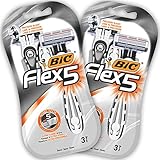 BIC Flex 5, Einwegrasierer Männer, 6 Nassrasierer mit je 5 Klingen, mit Aloe...