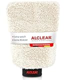 ALCLEAR 950013WH Mikrofaser Autowaschhandschuh 27x17 cm, Weiß, 1 Stück,...