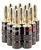 FosPower Bananenstecker Für Lautsprecherkabel - Bananenstecker Lautsprecher,...