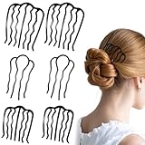 6 Stück Haar Steckkamm Zum Stecken, Einsteckkamm U Förmige Haarschmuck Metall...
