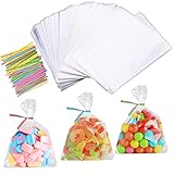 Faburo 200 Cellophantüten Klar 10x15 cm Zellophantüten Tütchen Transparent...