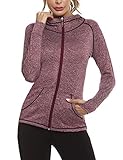 Sykooria Damen Sweatjacke Langarm Trainingsjacke Laufjacke Hoodie Leichte...