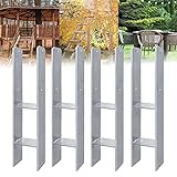 ACXIN 4 Stück H-Pfostenträger H-Anker Pfostenanker Set in Rostfreier Stahl mit...