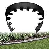 YRHome Schwarz Verzinkte Metall Beeteinfassung 10m x 10cm - Flexible Rasenkante...
