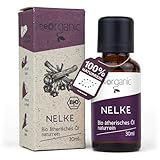 NeoOrganic® Bio Nelkenöl [Premium Grade] Gewürznelkenöl - naturreines ätherisches bio Nelken Öl aus CO2 Extraktion - nelkenöl bio zum einnehmen - Nelken Duftöl Clove Oil - 30ml