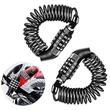 2 Stück Helmschloss Motorrad,Helmschloss Schloss Mit Zahlencode,Kabelschloss...