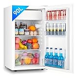 FOHERE Kühlschrank mit Gefrierfach 90L | Kühlschrank Klein mit Obst- und...