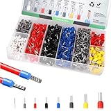Aderendhülsen Set 1200 Stück, Aderendhülsen 0,5 mm² - 10 mm², Isolierte...