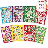 226 Stück Aufkleber Weihnachten, Weihnachtsmotive Weihnachtssticker,...