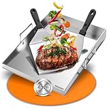 Plancha Grillplatte Edelstahl 40x30cm (4mm Dick) für Gasgrill & Kohlegrill –...