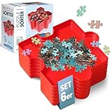 Clementoni Puzzle-Sortierer - 6X stapelbare Sortierhilfe Schalen für...