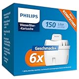 Philips Water Wasserfilter-Kartuschen Geschmack+, 6er-Pack, Brita-kompatibel,...