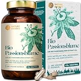 Bio Passionsblume - 180 Kapseln hochdosiert / 1100 mg Bio Passionsblumen Extrakt...