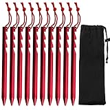 GiBot Camping Heringe, 10Pcs Ultralight Heavy Duty Aluminium Legierung Zelt...