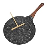 Jomdjmskes Crepe Pfanne, 26.5 cm Pfannkuchenpfanne Induktion, Antihaftpfanne...